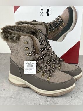 New Chooka Women's Insulated Belltown Mid Faux Fur Winter Snow Boots Size 7